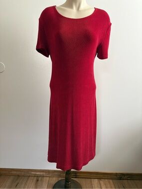 Vintage Ms. Choice California 8 Red Polka Dot Short Sleeve Scoop Neck Dress
